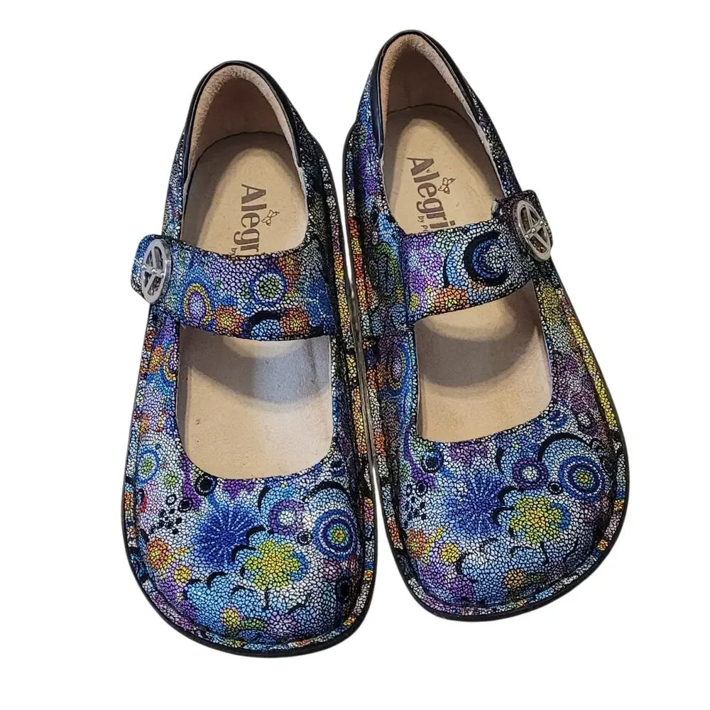 Alegria Paloma Mary Jane Shoes Peace Hippie Chic Dottie Womens 38 (8-8.5) EUC - Picture 2 of 6
